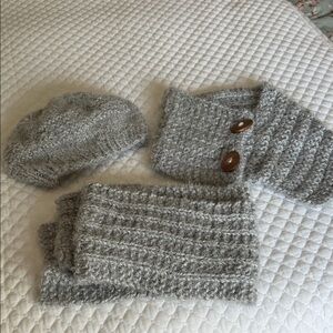 Cozy Gray Adult Knit Set
